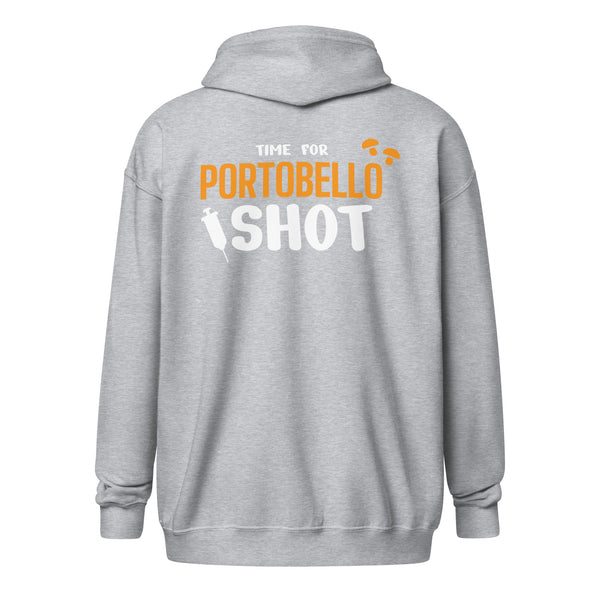 Time for Portobello shot Unisex heavy blend zip hoodie-Unisex Zip Hoodie | Gildan 18600-I love Veterinary