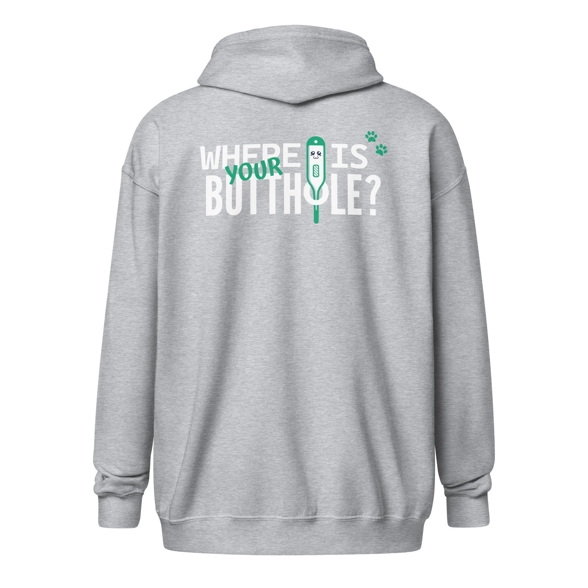 Where is your buthole Unisex heavy blend zip hoodie-Unisex Zip Hoodie | Gildan 18600-I love Veterinary