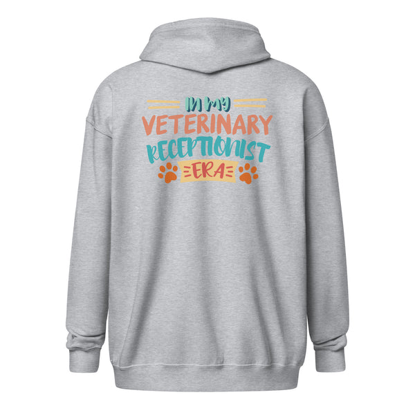 Veterinary receptionist ERA Zip Hoodie-I love Veterinary