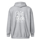 Vet Tech Stethoscope Pulse Unisex Zip Hoodie-I love Veterinary