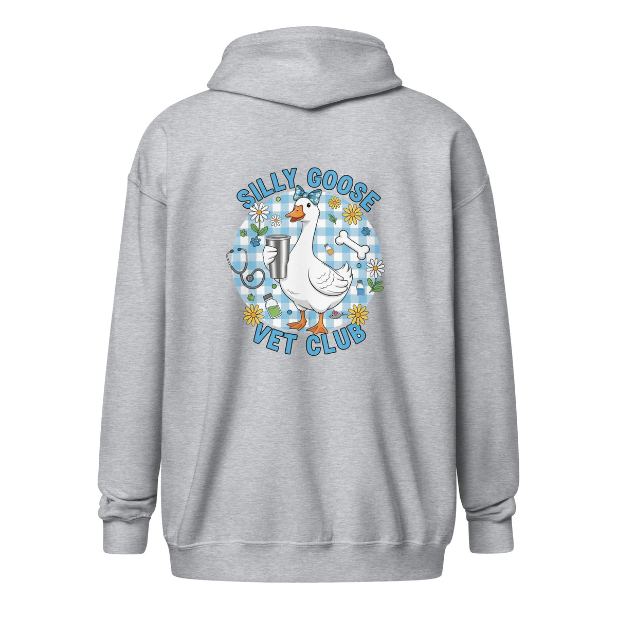 Silly Goose Vet Club Unisex Zip Hoodie-I love Veterinary