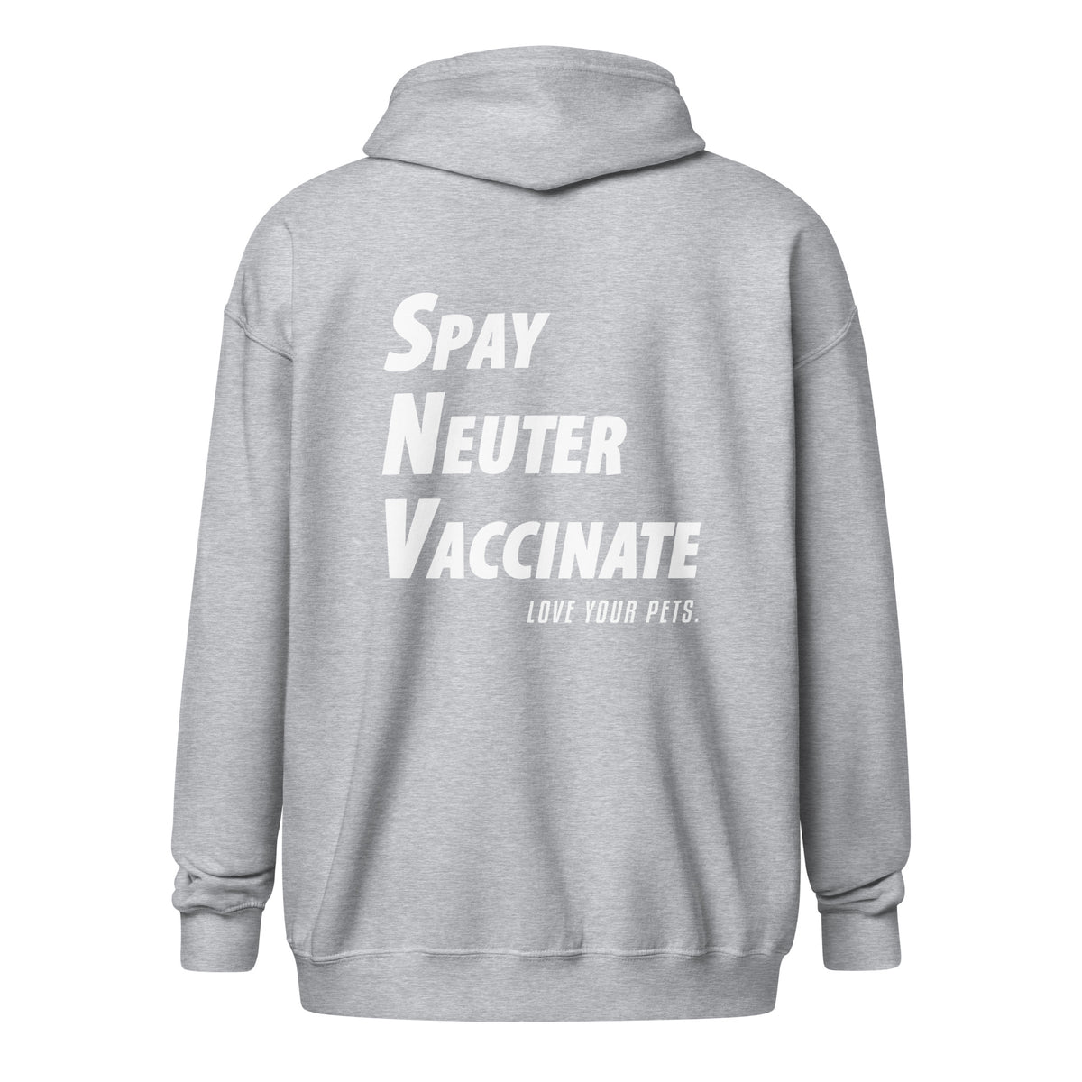 Spay, neuter, vaccinate! Love your pets Unisex zip hoodie-I love Veterinary