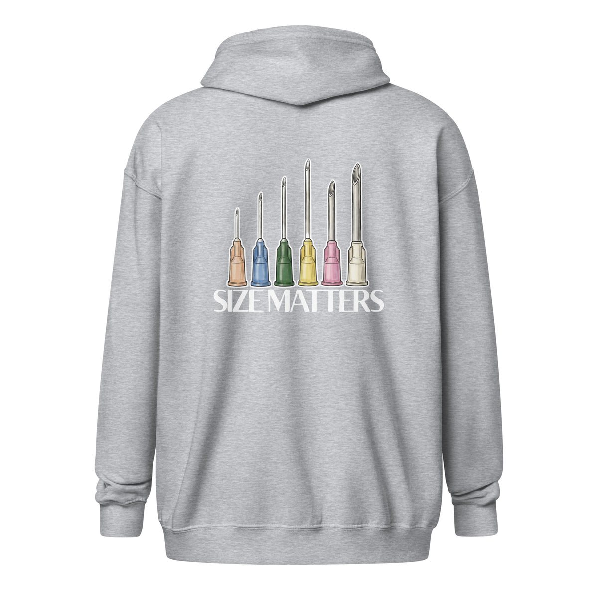 Size matters Unisex Zip Hoodie-I love Veterinary