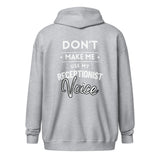 Don't make me use my receptionist voice Unisex Zip Hoodie-I love Veterinary