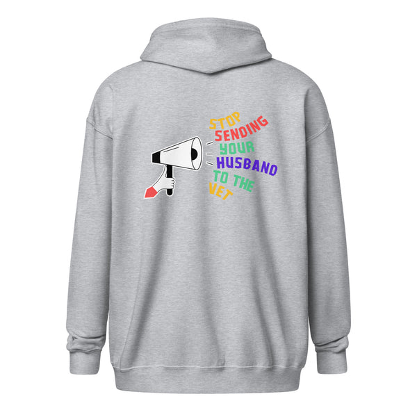 Stop sending your husband to the vet Unisex Zip Hoodie-I love Veterinary