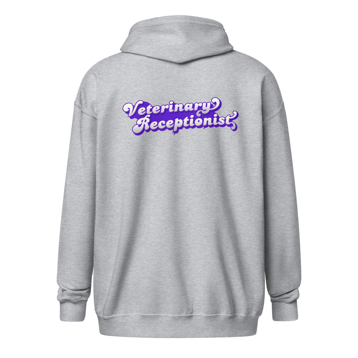 Veterinary Receptionist Unisex Zip Hoodie-I love Veterinary