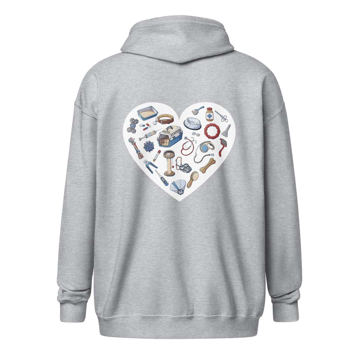 Veterinary Heart Unisex Zip Hoodie