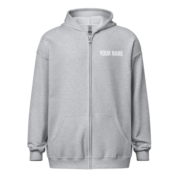 Personalize with your name - Love Dog and Cat Unisex heavy blend zip hoodie-Heavy Blend Adult Zip Hoodie | Gildan G18600-I love Veterinary