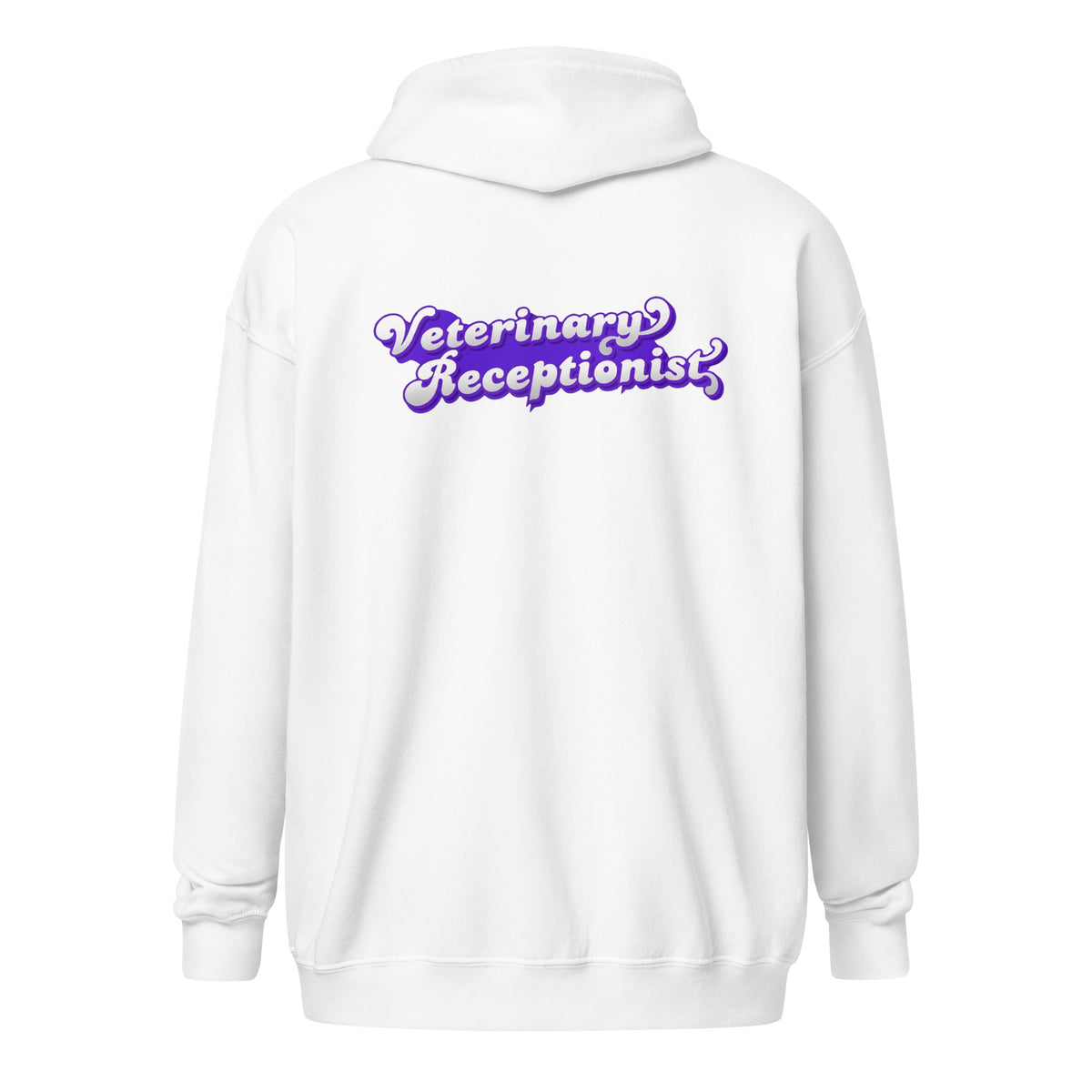 Veterinary Receptionist Unisex Zip Hoodie-I love Veterinary