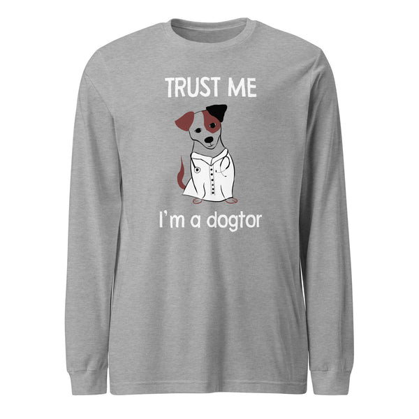 Trust me I'm a dogtor Unisex Long Sleeve Tee-Unisex Long Sleeve Shirt | Bella + Canvas 3501-I love Veterinary