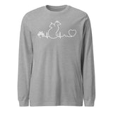 Dog and cat heartbeat Unisex Long Sleeve Tee-I love Veterinary