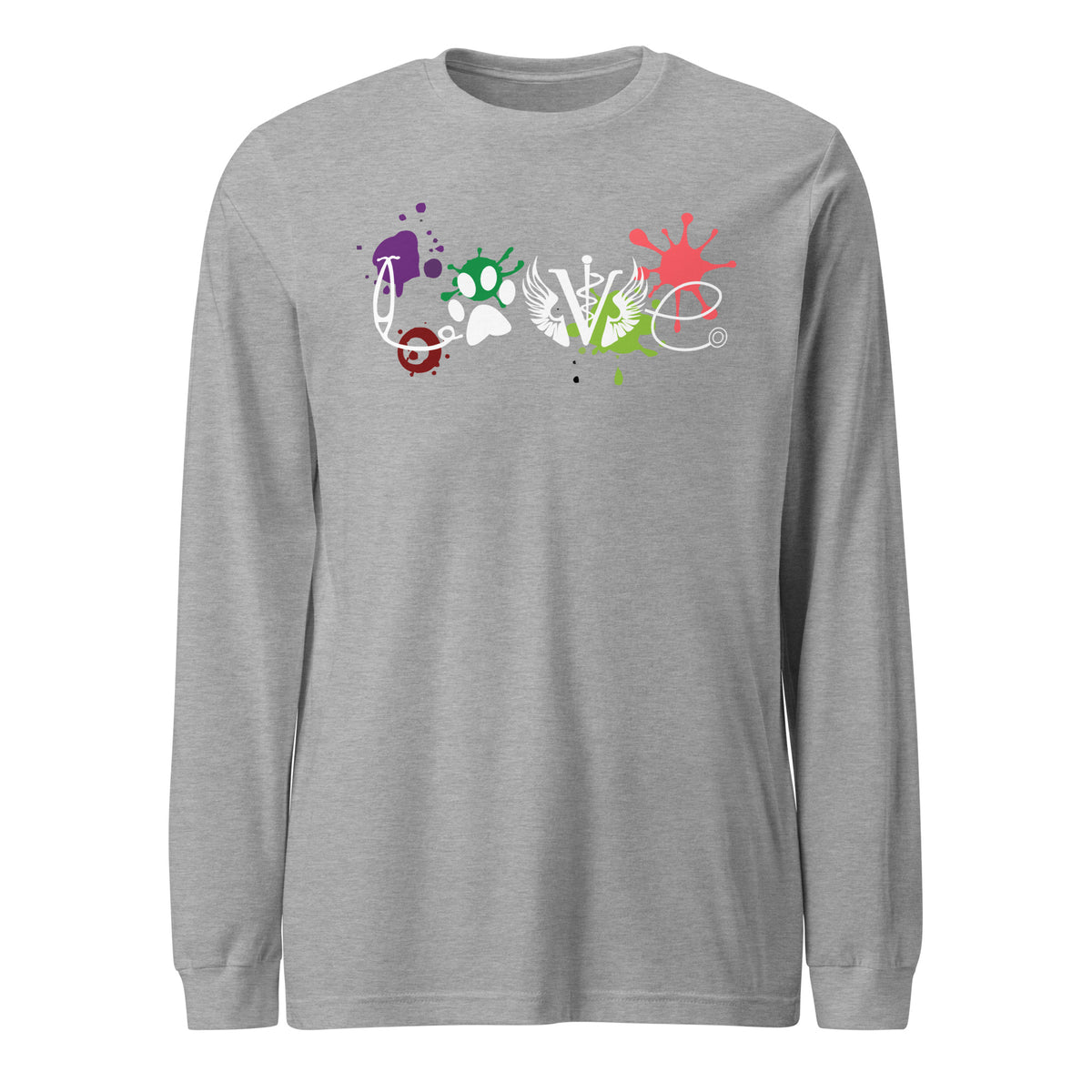 Love Veterinary Unisex Long Sleeve Tee-Unisex Long Sleeve Shirt | Bella + Canvas 3501-I love Veterinary