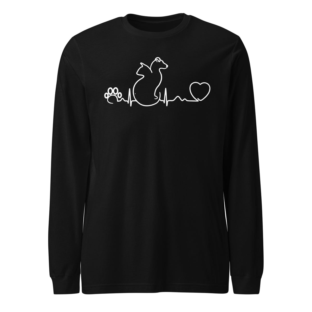 Dog and cat heartbeat Unisex Long Sleeve Tee-Unisex Long Sleeve Shirt | Bella + Canvas 3501-I love Veterinary