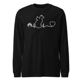 Dog and cat heartbeat Unisex Long Sleeve Tee-I love Veterinary