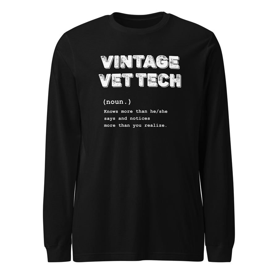 Vintage Vet Tech Unisex Long Sleeve Tee-I love Veterinary