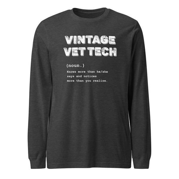 Vintage Vet Tech Unisex Long Sleeve Tee-I love Veterinary