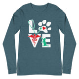 Love Cat Unisex Premium Long Sleeve T-Shirt-I love Veterinary