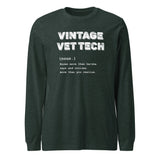 Vintage Vet Tech Unisex Long Sleeve Tee-I love Veterinary