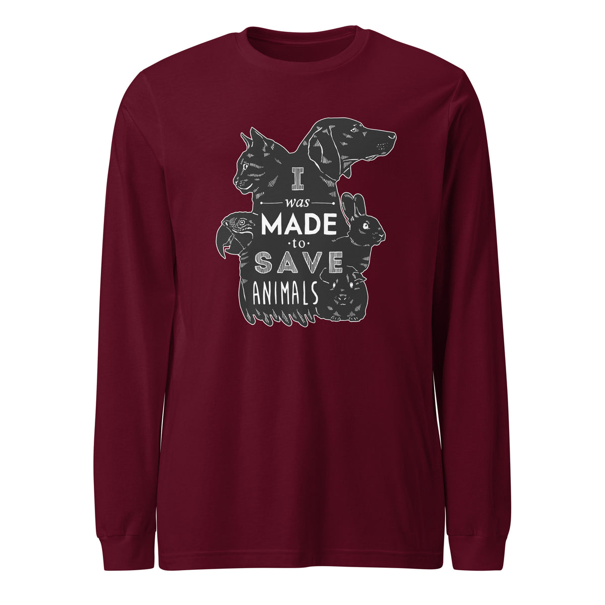 I was made to save animals Unisex Long Sleeve Tee-I love Veterinary