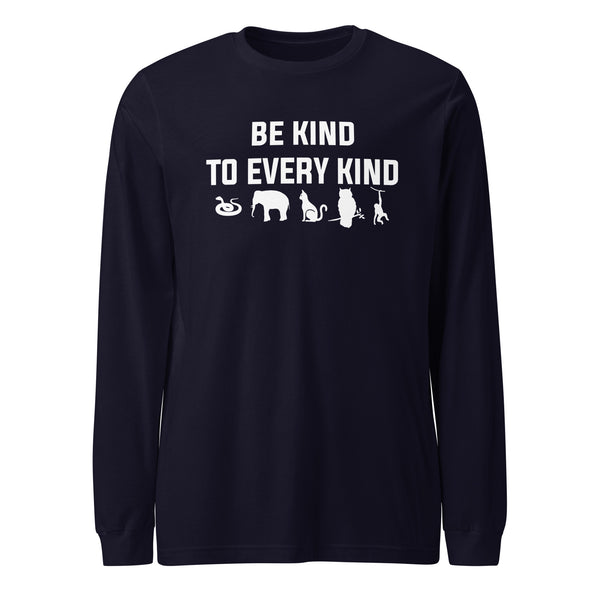 Be kind to every kind Unisex Long Sleeve Tee-Unisex Long Sleeve Shirt | Bella + Canvas 3501-I love Veterinary