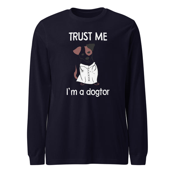 Trust me I'm a dogtor Unisex Long Sleeve Tee-Unisex Long Sleeve Shirt | Bella + Canvas 3501-I love Veterinary