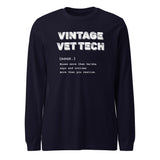 Vintage Vet Tech Unisex Long Sleeve Tee-I love Veterinary