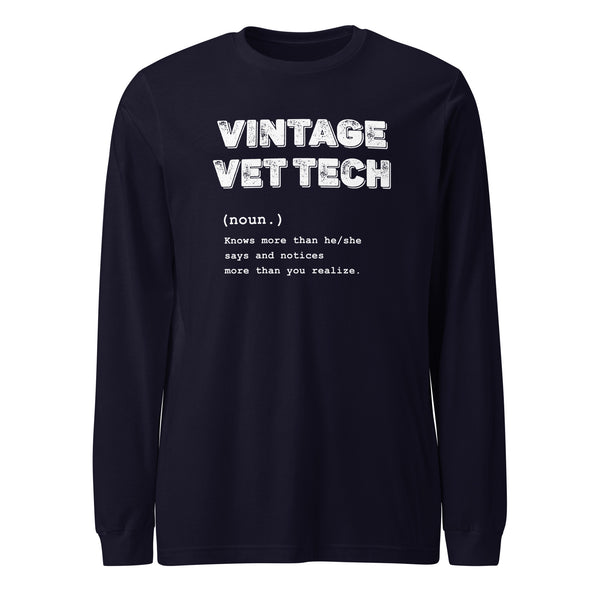 Vintage Vet Tech Unisex Long Sleeve Tee-I love Veterinary