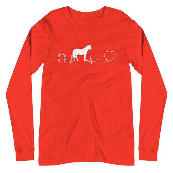Horse Pulse Unisex Premium Long Sleeve T-Shirt-I love Veterinary