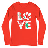 Love Cat Unisex Premium Long Sleeve T-Shirt-I love Veterinary