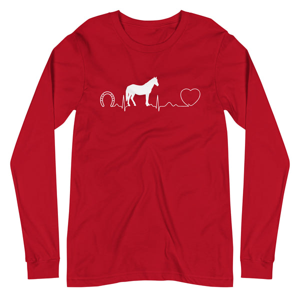 Horse Pulse Unisex Premium Long Sleeve T-Shirt-I love Veterinary