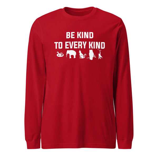 Be kind to every kind Unisex Long Sleeve Tee-Unisex Long Sleeve Shirt | Bella + Canvas 3501-I love Veterinary