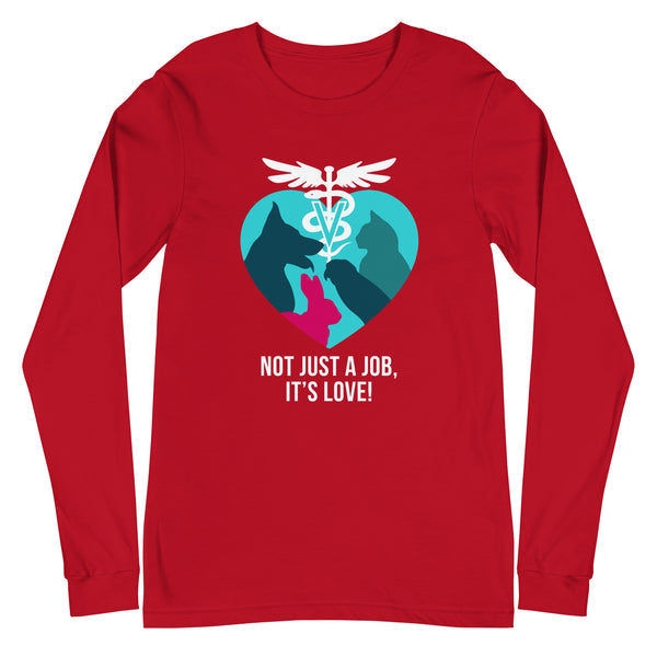 Not just a job, it's love Unisex Long Sleeve Tee-Unisex Long Sleeve Shirt | Bella + Canvas 3501-I love Veterinary