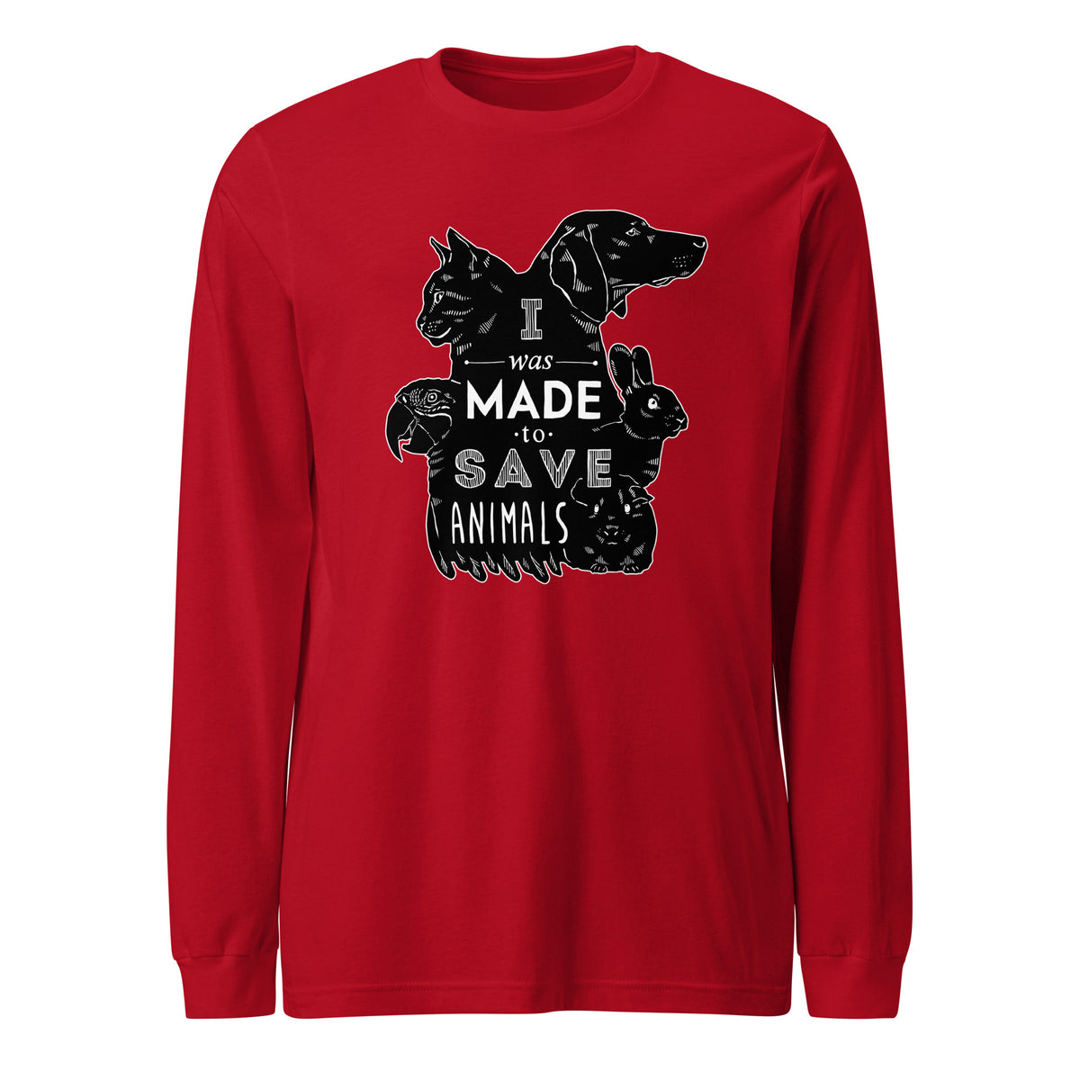 I was made to save animals Unisex Long Sleeve Tee-I love Veterinary