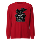 I was made to save animals Unisex Long Sleeve Tee-I love Veterinary
