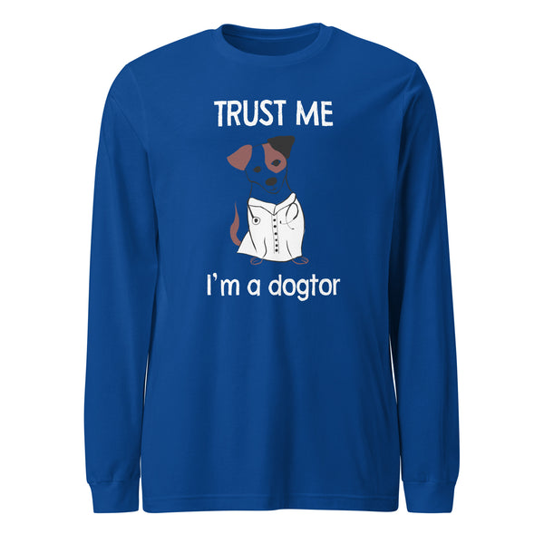 Trust me I'm a dogtor Unisex Long Sleeve Tee-Unisex Long Sleeve Shirt | Bella + Canvas 3501-I love Veterinary