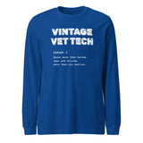 Vintage Vet Tech Unisex Long Sleeve Tee-I love Veterinary