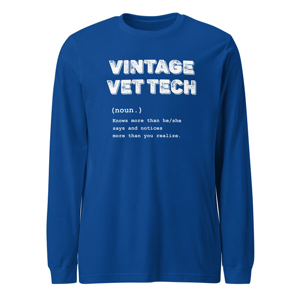 Vintage Vet Tech Unisex Long Sleeve Tee-I love Veterinary