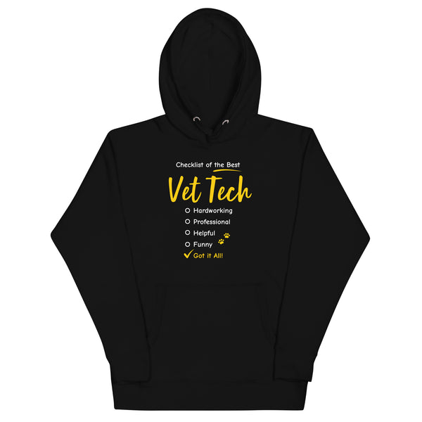 Checklist of the best Vet Tech Unisex Premium Hoodie-Premium Unisex Hoodie-I love Veterinary