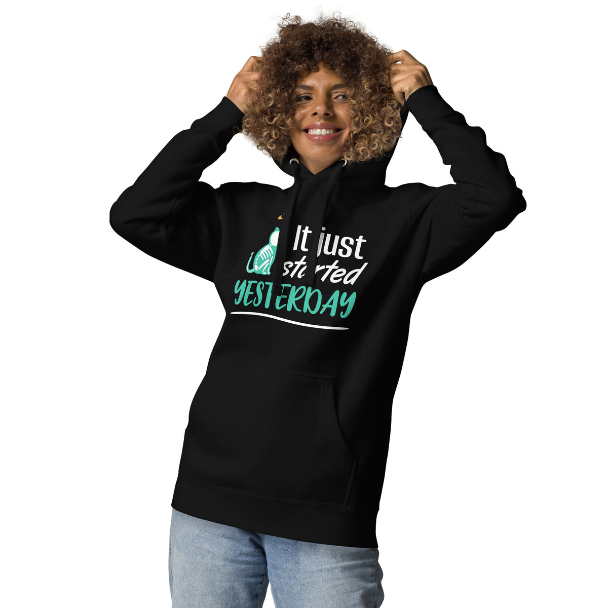 It just started yesterday Unisex Premium Hoodie-Premium Unisex Hoodie-I love Veterinary