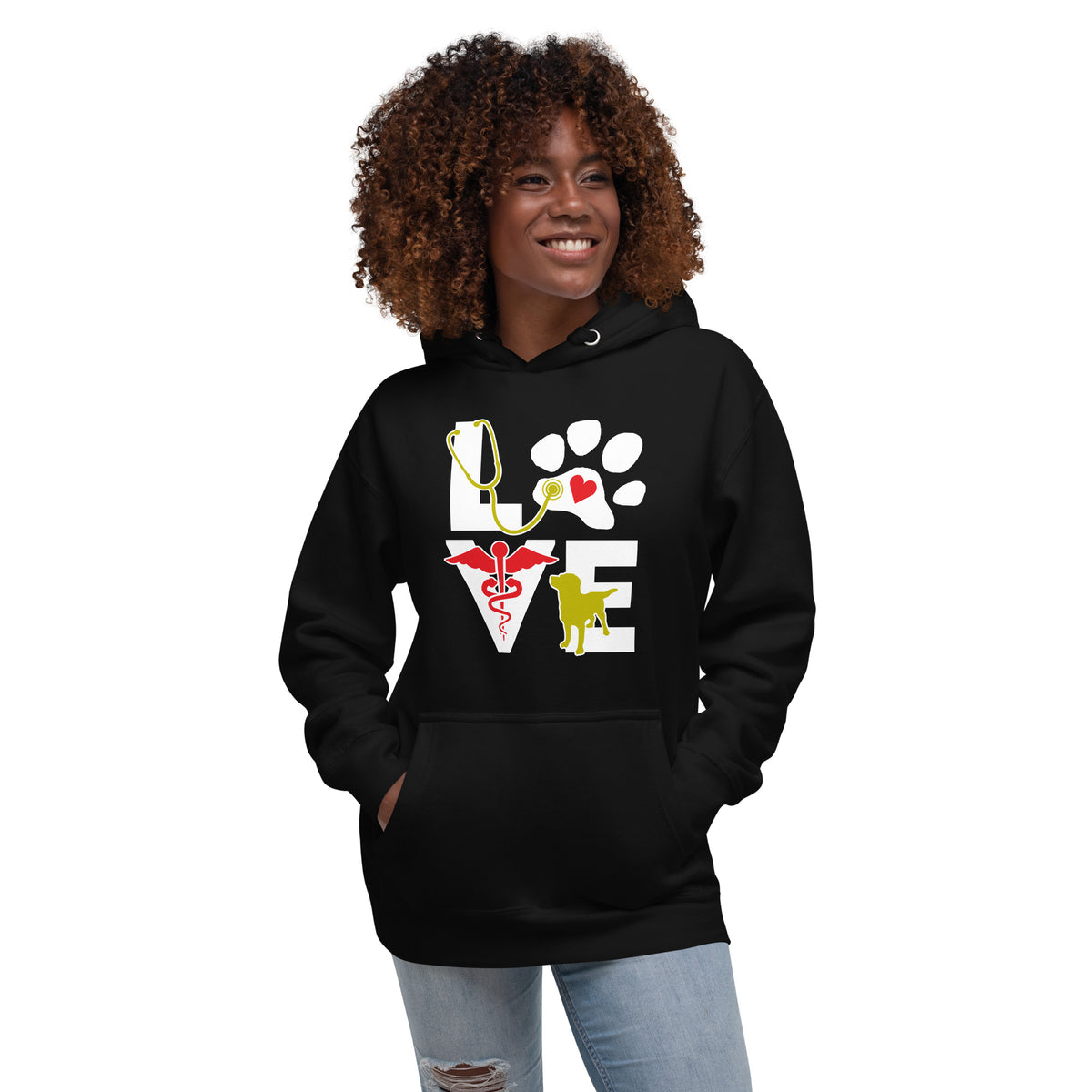 Love Veterinary Dog Unisex Premium Hoodie-Premium Unisex Hoodie-I love Veterinary