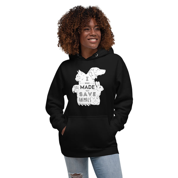 I was made to save animals Unisex Premium Hoodie-Premium Unisex Hoodie-I love Veterinary