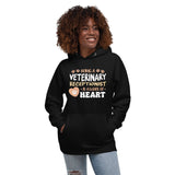 Veterinary receptionist work of heart Women's Premium Hoodie-I love Veterinary