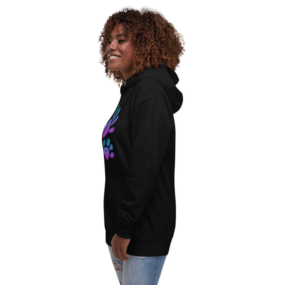 Hand Paw Prints Unisex Premium Hoodie-Premium Unisex Hoodie-I love Veterinary