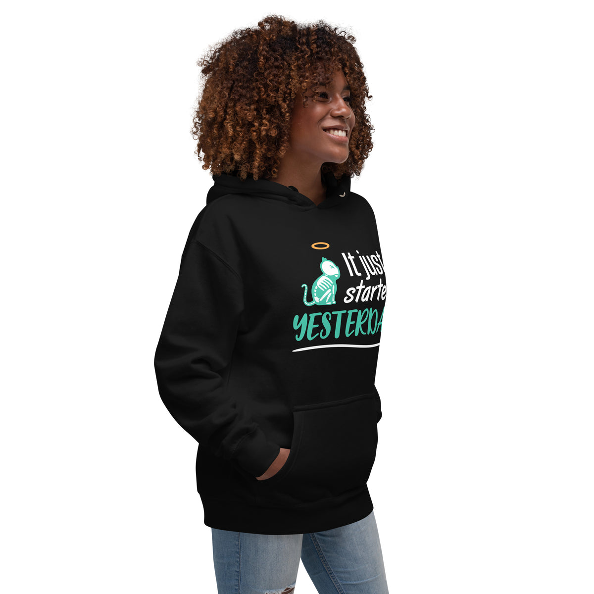 It just started yesterday Unisex Premium Hoodie-Premium Unisex Hoodie-I love Veterinary