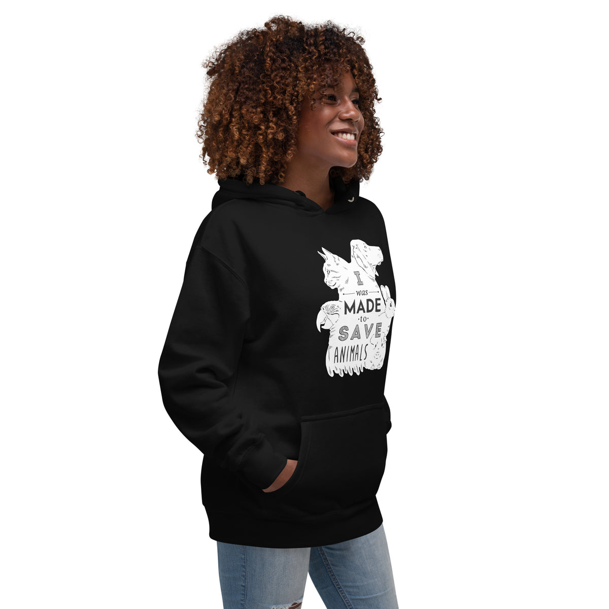 I was made to save animals Unisex Premium Hoodie-Premium Unisex Hoodie-I love Veterinary