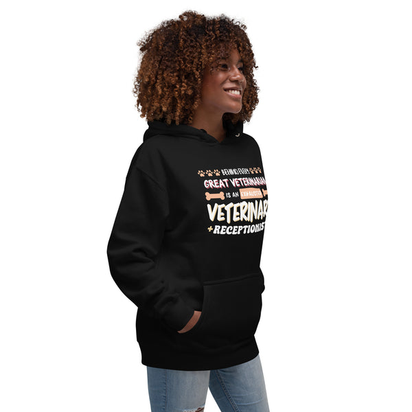 Exhausted veterinary receptionist Women's Premium Hoodie-I love Veterinary
