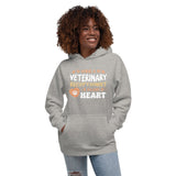 Veterinary receptionist work of heart Women's Premium Hoodie-I love Veterinary