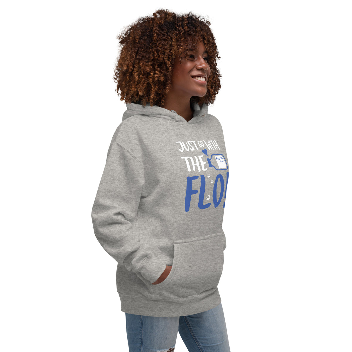 Just go with the Flo! Unisex Premium Hoodie-Premium Unisex Hoodie-I love Veterinary