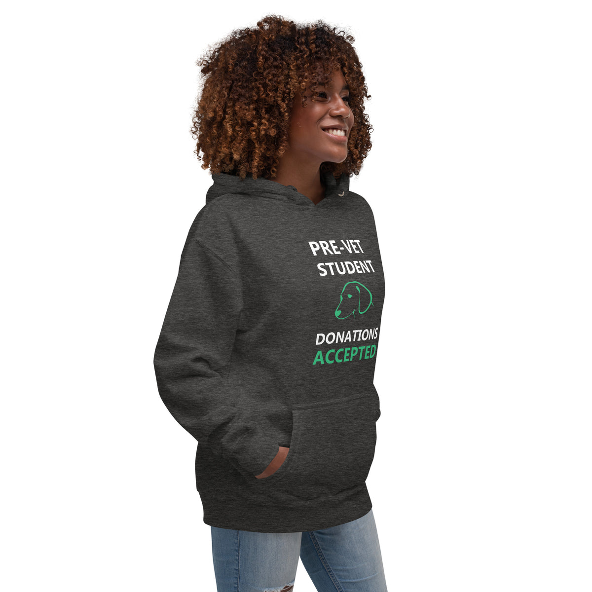 Pre - Vet Student Donations Accepted Unisex Premium Hoodie-Premium Unisex Hoodie-I love Veterinary