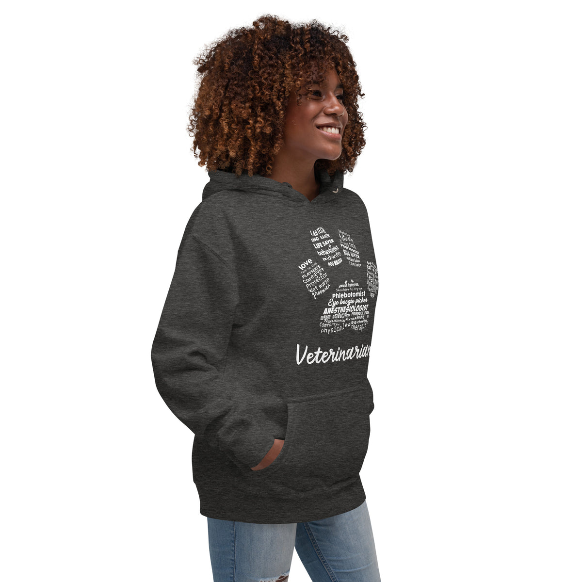 Veterinarian Paw Print Unisex Premium Hoodie-Premium Unisex Hoodie-I love Veterinary